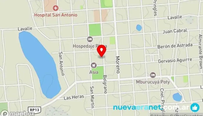mapa de La Vieja Guardia Hotel en Mburucuyá