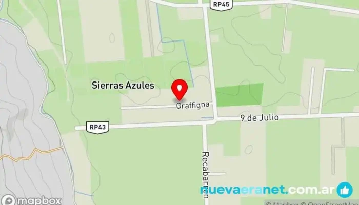 mapa de La Yaya Casa rural en Nueve de Julio