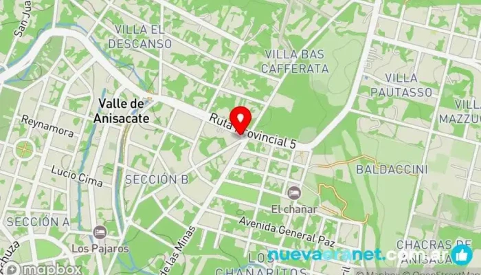 mapa de Lapana Valle de Anisacate Panadería, Cervecería al aire libre, Restaurante de brunch, Cafetería, Cibercafé en Anisacate