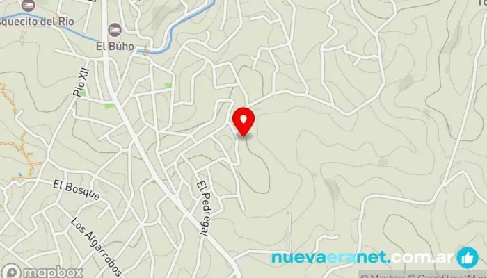 mapa de Las Charatas Alojamiento con servicio, Cabaña de montaña en Agua de Oro