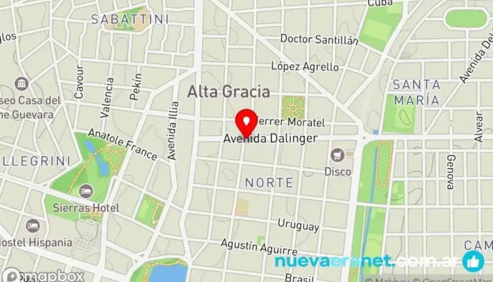 mapa de Las Delicias Panaderia & Confiteria Panadería en Alta Gracia