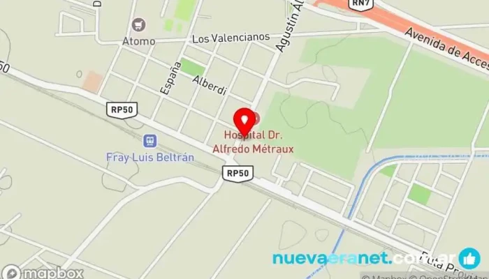 mapa de Las Delicias Panaderia y Confiteria Panadería en Fray Luis Beltrán