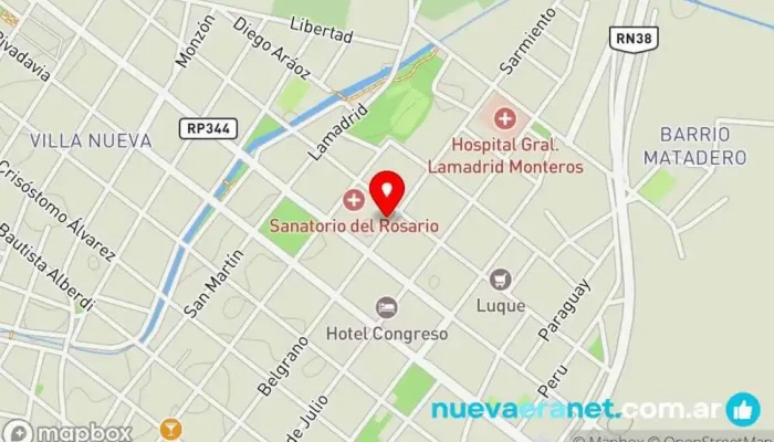 mapa de Las Hortensias Hotel Hotel en Monteros