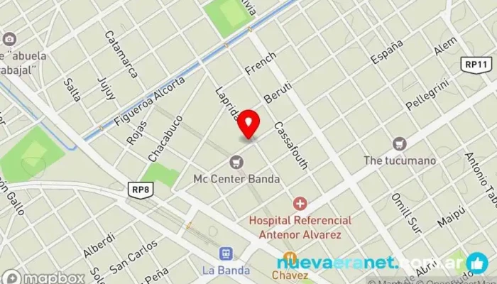 mapa de Las Malvinas Sucursal Banda Centro comercial, Tienda de electrodomésticos en La Banda