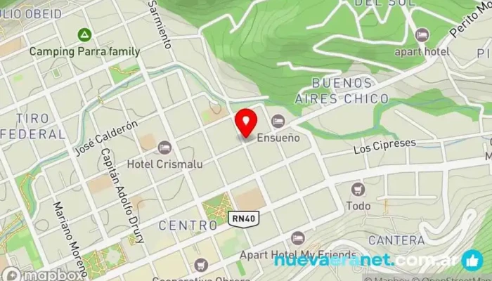 mapa de Las Moras Panadería en San Martín de los Andes
