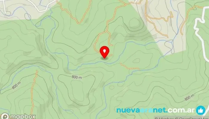 mapa de Las Tres Cascadas Aparcamiento en Cabalango