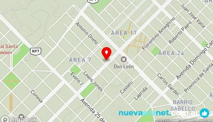 mapa de Le Baguette Panaderia Panadería en Rawson