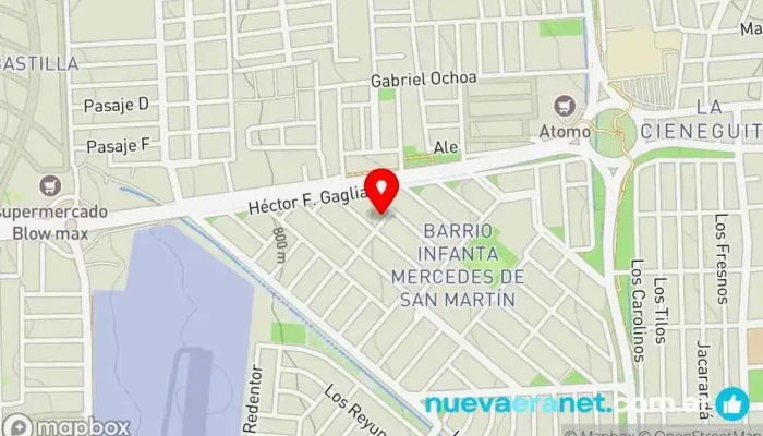 mapa de Lidia Repostería y Panificados Pastelería en Las Heras