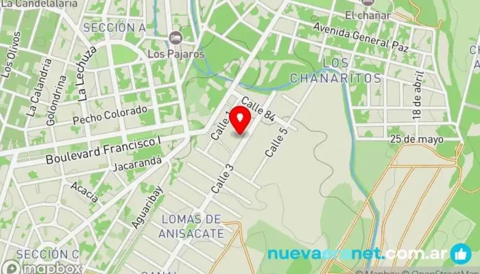 mapa de Lomas de Anisacate Urbanización en Anisacate