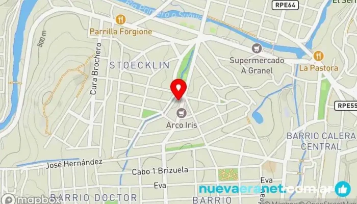 mapa de Los Prados Tienda de alimentación en La Calera