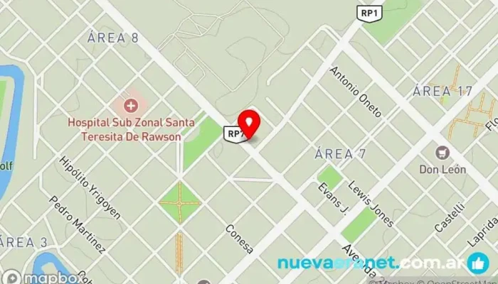 mapa de Los Reyes De Las Medialunas Panadería en Rawson