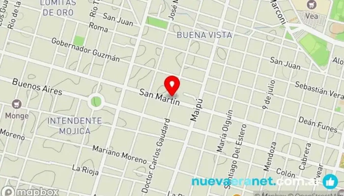 mapa de Los Sabores de Guadalupe Panadería en Río Cuarto