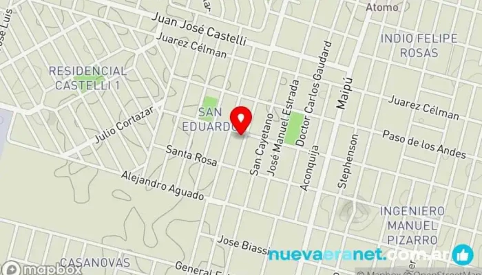 mapa de Los sabores de pia Panadería en Río Cuarto
