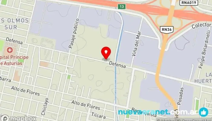 mapa de LOTE EN VENTA Oficinas de empresa en Córdoba