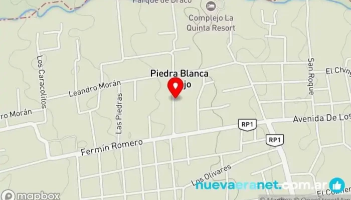 mapa de Lotes piedra blanca abajo Urbanización en Merlo