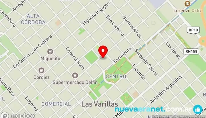 mapa de Lucero Inmobiliaria Agencia inmobiliaria en Las Varillas