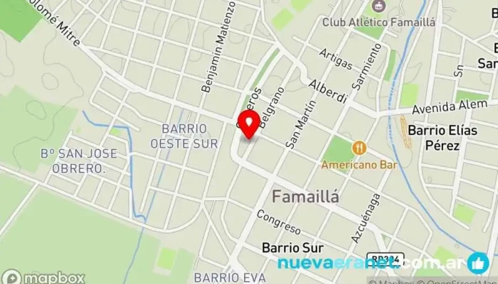 mapa de Lucio Fernández Martillero Público Casa de subastas en Famaillá