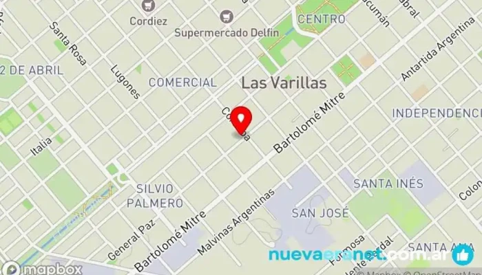 mapa de Mabel tia Casa de apuestas en Las Varillas