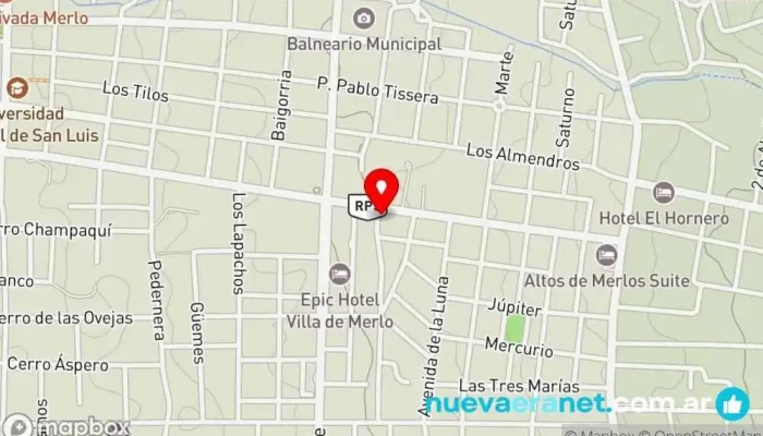 mapa de Manjares de Merlo Casa de Té y Postrería Cafetería en Merlo