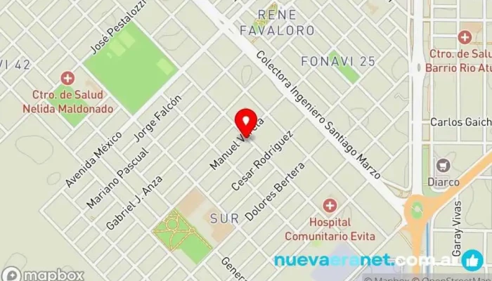 mapa de Manjares Panaderia Panadería en Santa Rosa