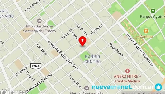 mapa de MARHE NATALIA Tienda de telas en Santiago del Estero