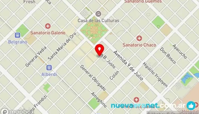 mapa de Maria Eva pasteleria boutique Pastelería en Resistencia