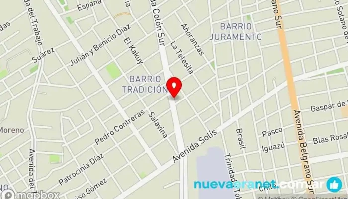 mapa de Mario Paz Bombos Tienda de instrumentos musicales en Santiago del Estero