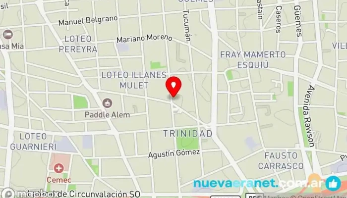 mapa de Mario Tabachnik Establecimiento de venta de madera en EGZ