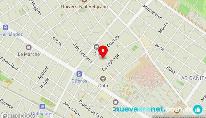 mapa de Maru Botana Belgrano Pastelería, Cafetería, Restaurante en BKF