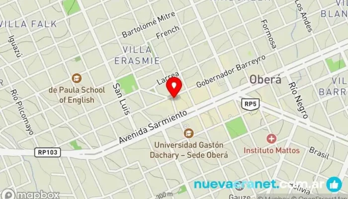 mapa de Mas Clean Obera Comercio en Oberá