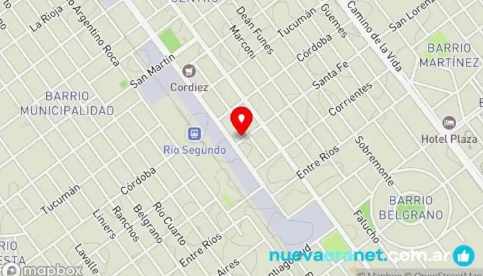 mapa de Medialunas 707 Río 2 Pastelería en XAG
