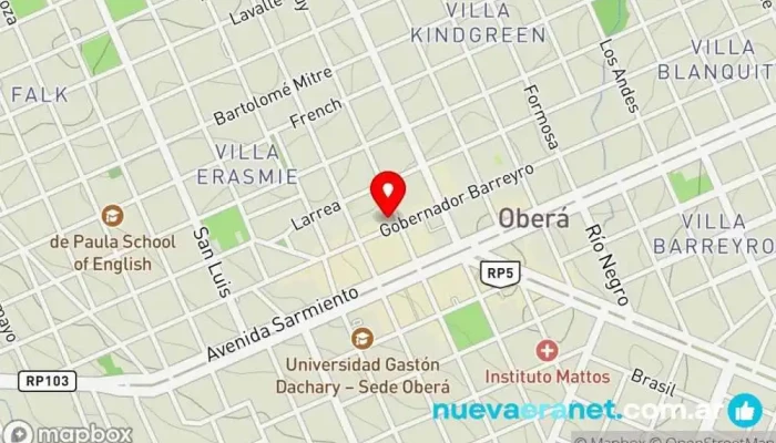 mapa de Meky's Pastelería Pastelería en Oberá