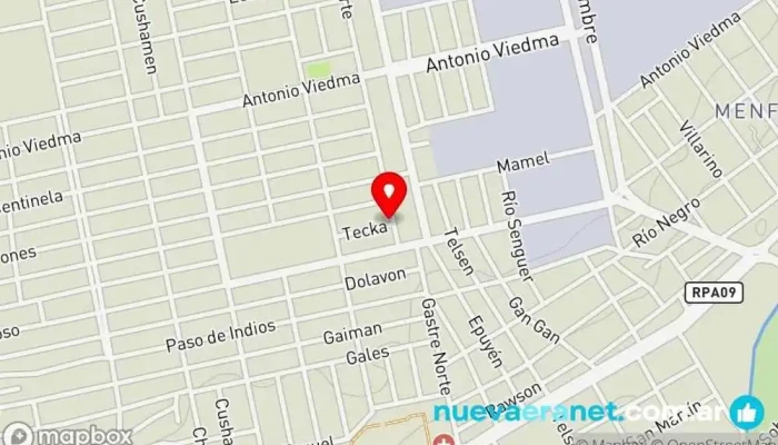 mapa de Mercado Y Carniceria Botita Panadería en Trelew