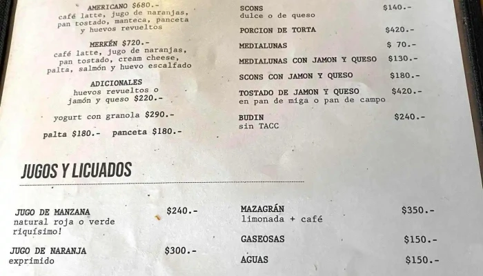 Merken -  Carta - San Martín de los Andes