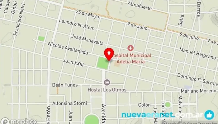 mapa de Merlina Panadería en Adelia María