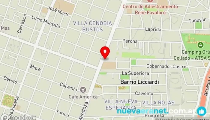 mapa de Mery Cocina Panadería en Rawson