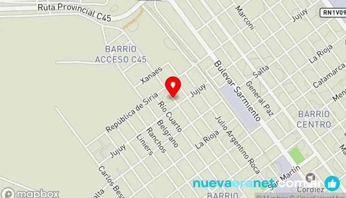 mapa de Mi Casita De Chocolate - Pasteleria Artesanal Pastelería, Tienda de alimentación en Río Segundo