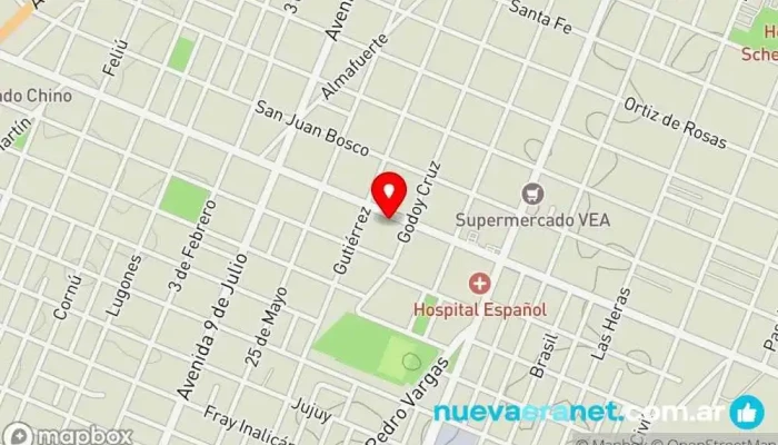 mapa de MI LUGAR SIN GLUTEN Panadería en San Rafael