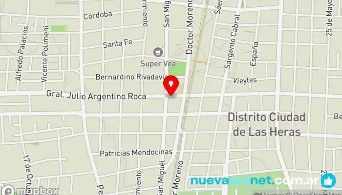 mapa de Mil Hojas Panadería en Mendoza