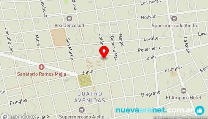 mapa de Minicuotas Ribeiro - San Luis Tienda de artículos para el hogar, Tienda de electrodomésticos, Comercio en Villa Mercedes