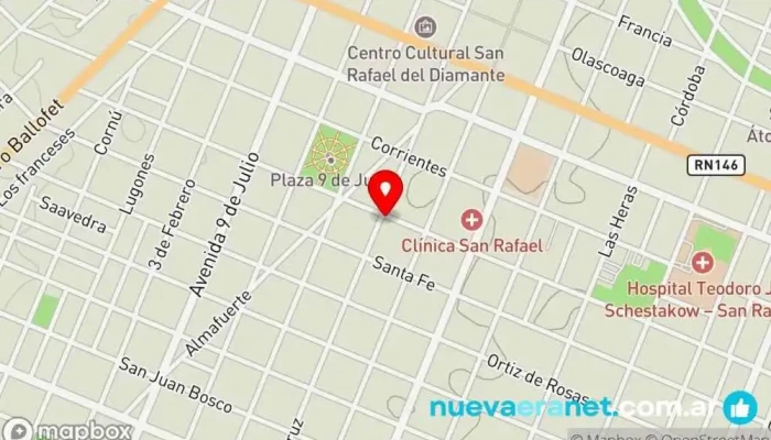 mapa de Minimarket Godoy Cruz Tienda de bebidas alcohólicas, Panadería, Tienda de puros, Tienda de fiambres en San Rafael