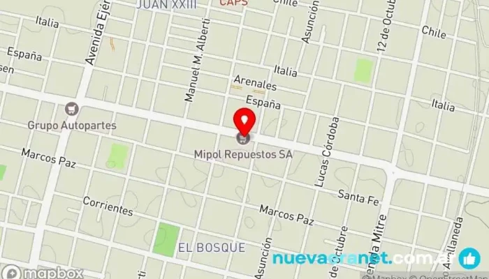 mapa de Mipol Repuestos SA (Casa central) Tienda de repuestos para automóviles, Comercio en San Miguel de Tucumán