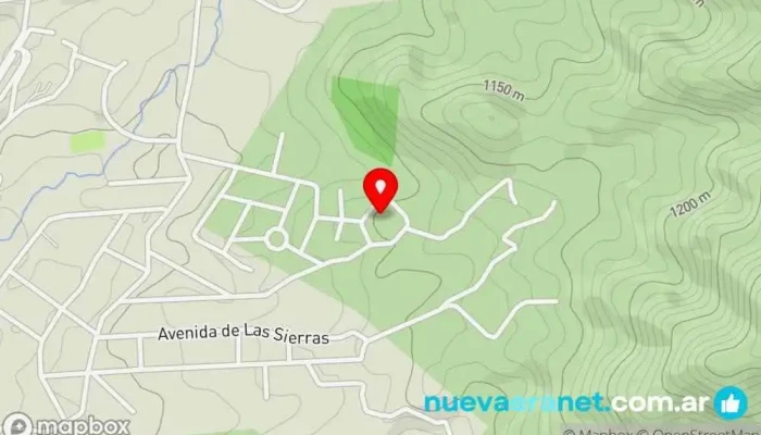 mapa de Mirador de las estrellas Atracción turística en Huerta Grande