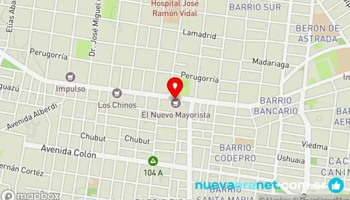 mapa de Mollevi Herrmann S.A. Tienda de materiales para la construcción en Corrientes