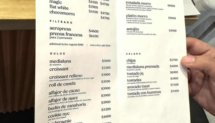 Morro Cafe Carta - Cdad. Autónoma de Buenos Aires