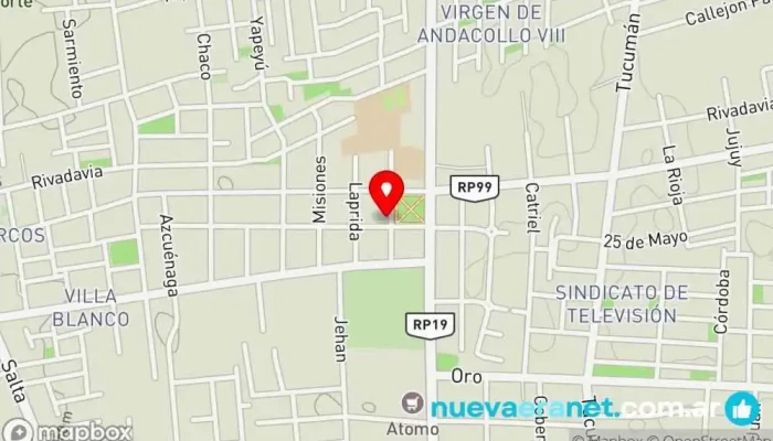 mapa de Municipalidad de Chimbas Diputación en Villa Paula Albarracín de Sarmiento