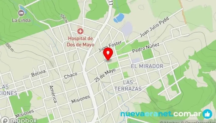 mapa de Municipalidad de Dos de Mayo Diputación en Dos de Mayo