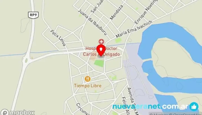 mapa de Municipalidad de la Escondida Oficina de gobierno local en La Escondida