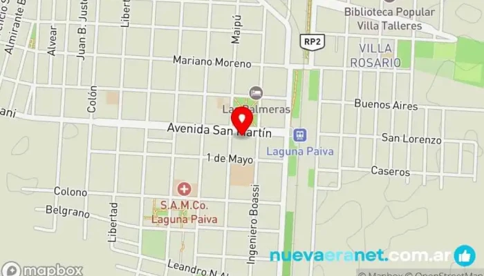 mapa de Municipalidad de Laguna Paiva. Ayuntamiento en Laguna Paiva