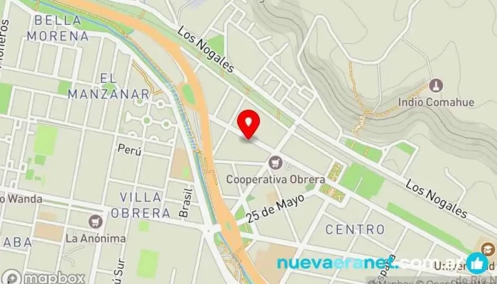 mapa de Municipalidad Villa Regina Diputación, Ayuntamiento en Villa Regina